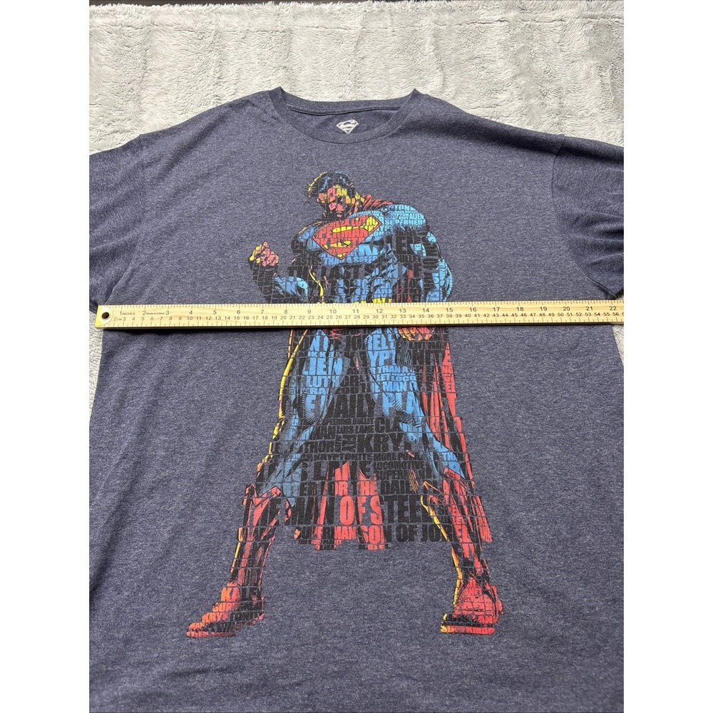 DC Comics SUPERMAN SUPER HERO MAN Of STEEL Word Puzzle Body TEE T Shirt MEN'S XL - Picture 6 of 9